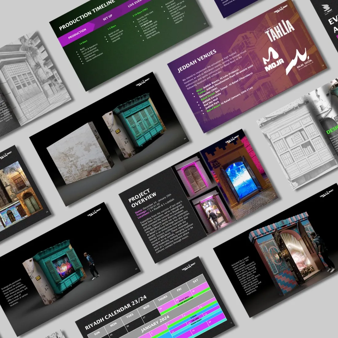 Balad Beast Portal Door concept and production moodboard