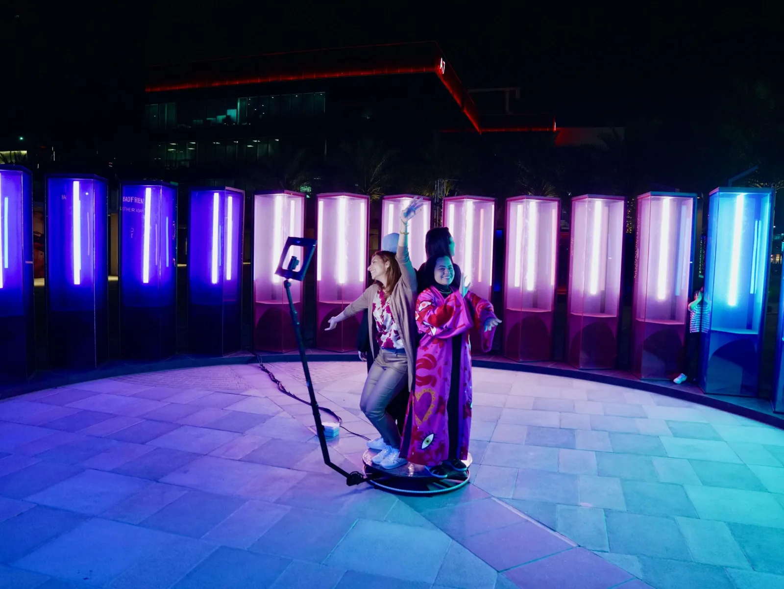 Visitors interacting with the Kaleidoscope installation