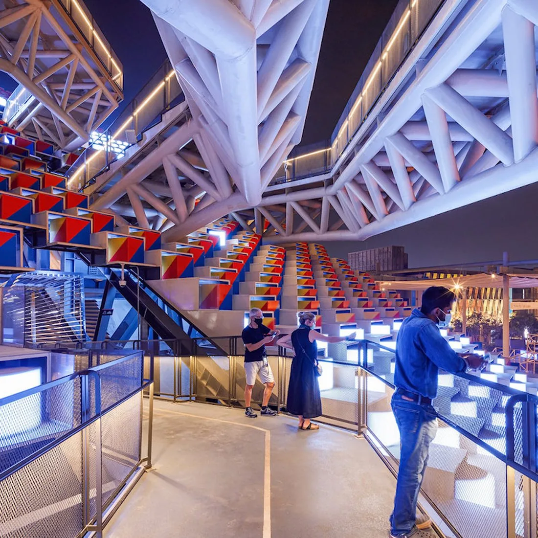 Expo 2020 Korean Pavilion interior seating and walkway