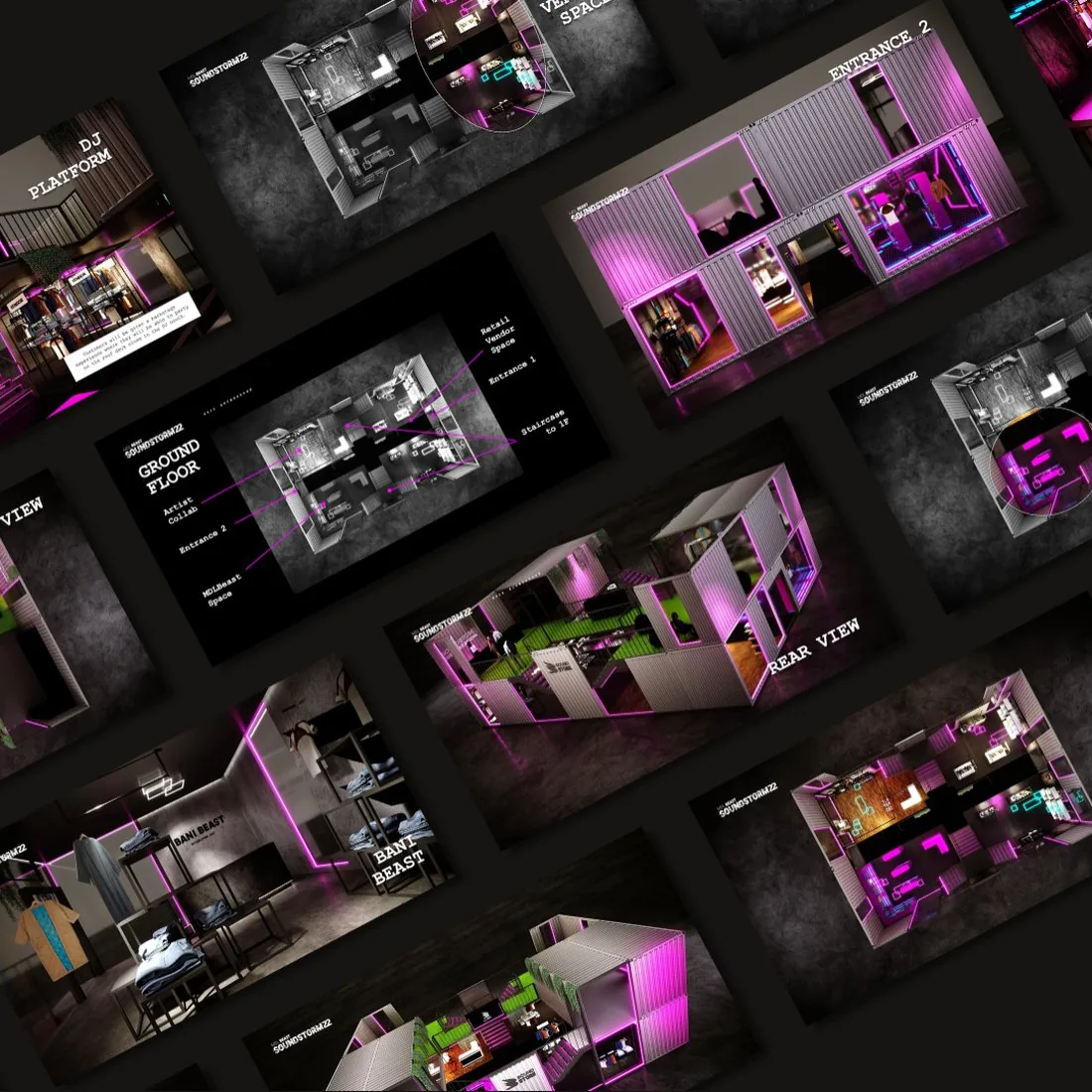 MDLBeast SS22 Merch Store design development mosaic