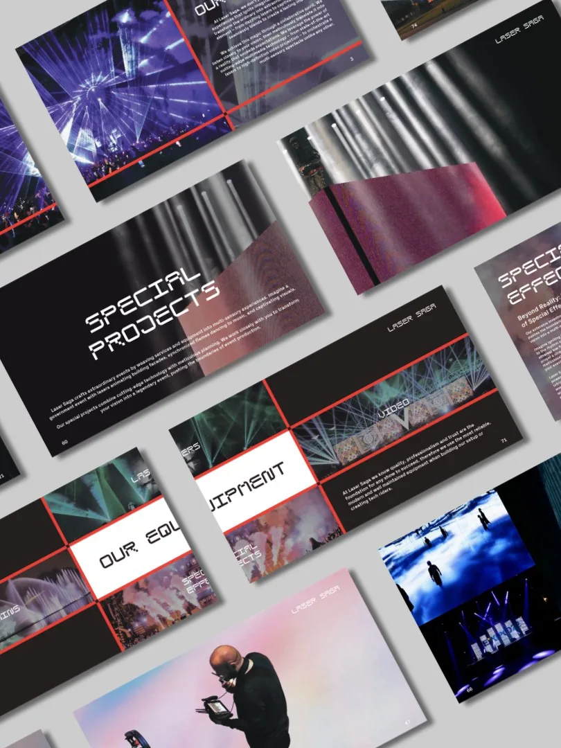 Brand and event pitch deck design samples