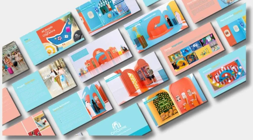 Pitch deck design for All Roads Lead to CityCentre mall activation, Dubai