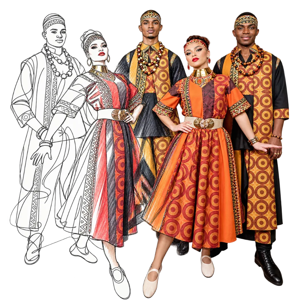 Costume and creative design illustration